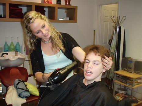 Getting my hair done - 2008