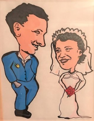 pam and dave wedding drawing