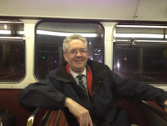 Guy in top form enjoying a London Bus Tour as part of an industry event in Nov 2012! "Why on earth are we setting off in the rush hour?" 