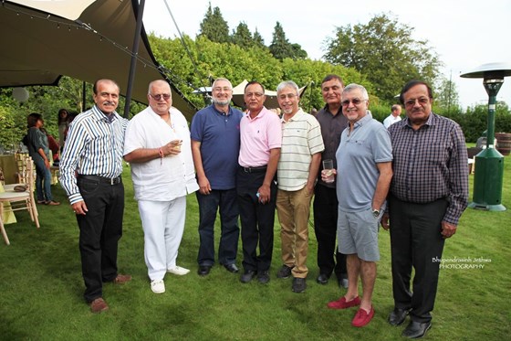 Memories of Shree Nareshbhai Nagrecha at the residence of Dr Sudhirbhai Ruparelia, London. Photo courtesy of Bhupendrasinh Jethwa. 