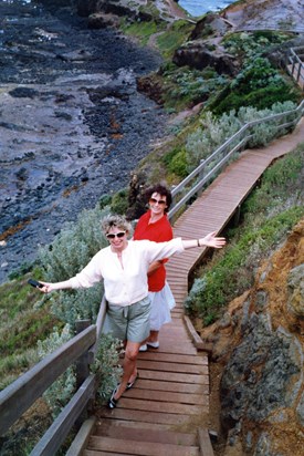 Dee visiting Joan in Australia