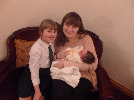 Faye, Lucy and Summer Ruby having a cuddle