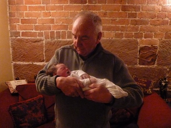 Snuggles with Grandad Harry
