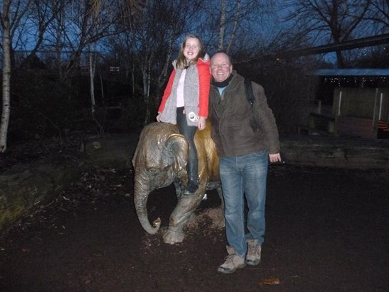 Daddy & Faye at Chester Zoo (the same photo was taken over 6 years ago)