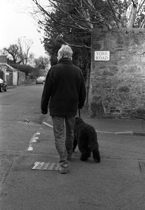 Fraser and Brodie in Edinburg, 2017 - We just had a walk with Brodie to pick up Monica.