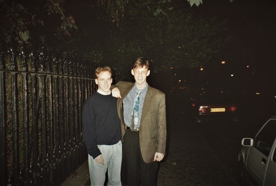Fraser and David in the New Town, early 90s.