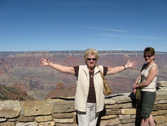 Enjoying the Grand Canyon with Kay  