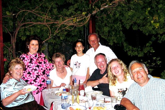 The night that we took over the closed village restaurant with the owners and their grand daughter
