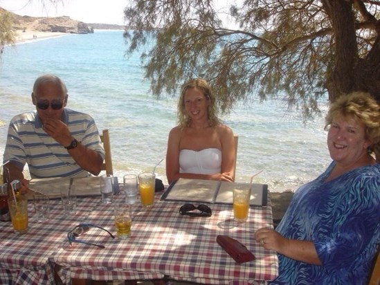 Lunch by the sea in Crete