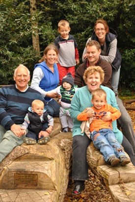 Mum at Longlete with her Grandchildren