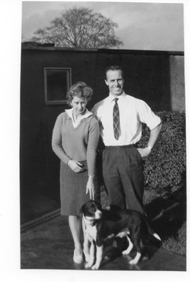 Camley Green c 1962 - Margaret & Norman with Bimbo