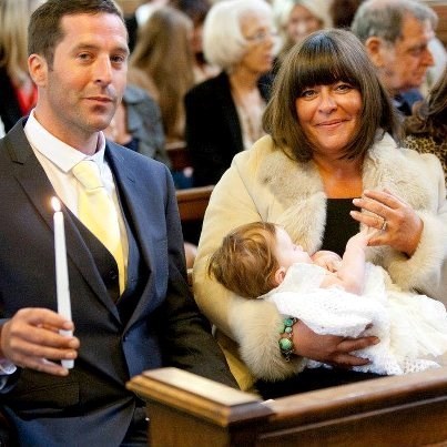 Martin & Rachael ( your daughter ) sharing a proud moment as godparents, Sadie.