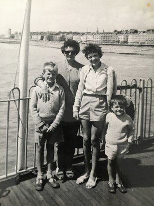 Betty with Her children Angela Stuart and Richard in the late 1950s