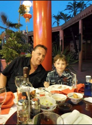 My dad treating me to a Chinese Buffet in Fuerteventura