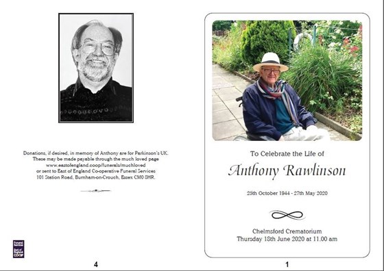 Order of Service for Anthony Rawlinson 18.06.2020 P1 P4