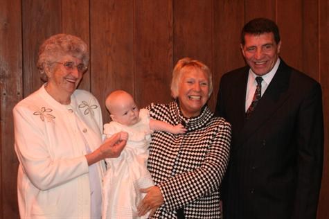 Cormac with grandparents and great-grandmother
