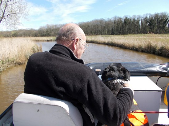 Dad and his "mate" Salty Sea Dog Ben.