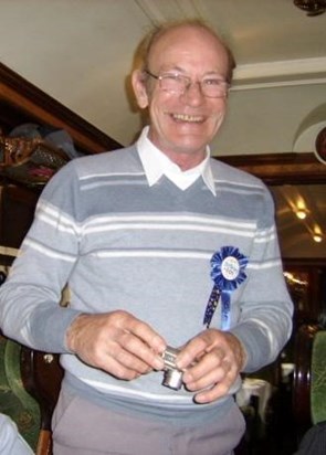 Dad's 65th on The Bluebell.  Lunch on The Golden Arrow.  Think the smile says it all!