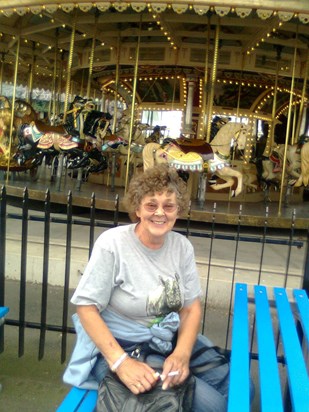 Image0057 Barb at Luna Park in Melbourne - wanted me to take her on the Big Dipper!