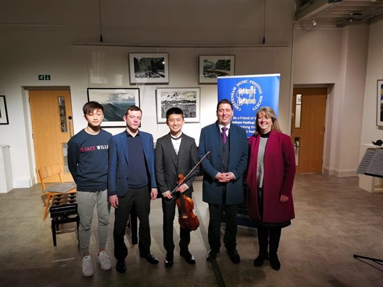 Fraser, Bill, Dave and Jane. Cheltenham Arts Centre recital, January 2020