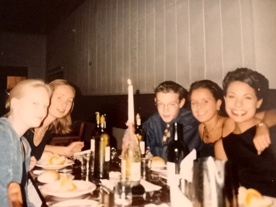 Fraser and the girls at Bristol Uni 1999