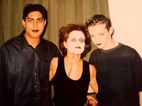 Mitain, Linny and Fraser Halloween Bristol 1999