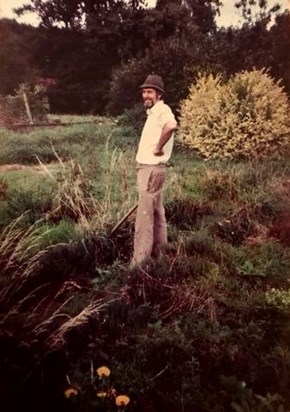 Ern the gardener. Garden Cottage, Norfolk. Autumn 1982.