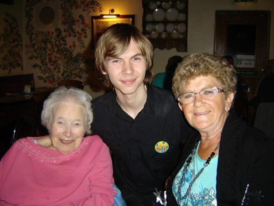 Ben's 21st birthday party - with his two Grandmas