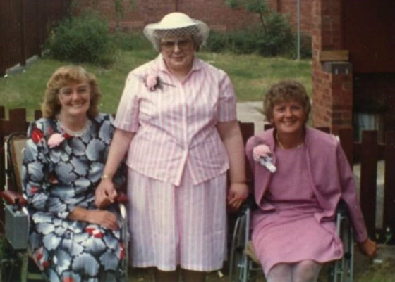 Muriel with 2 of her sisters prior to a family wedding
