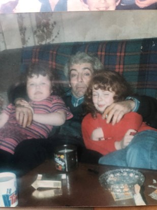 Jerry with his 2 nieces Michelle and Nichola in the early 90s