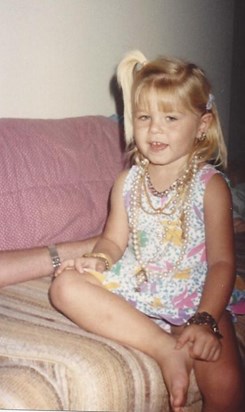 Little Kellie with all her jewels