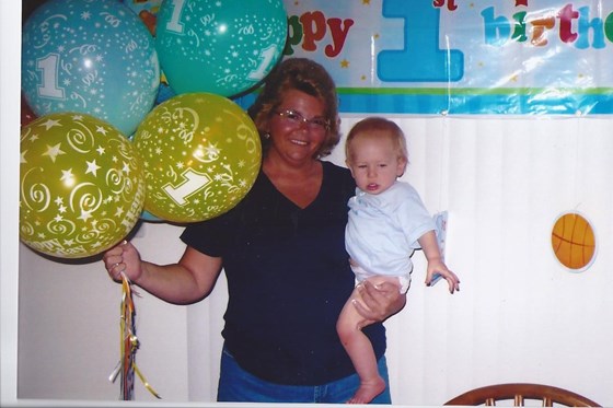 Grandma & Tyler  at Tyler's 1st Birthday Party