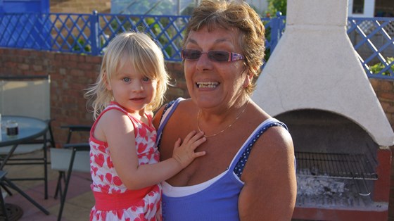 Pat with her youngest Grandaughter, Ruby