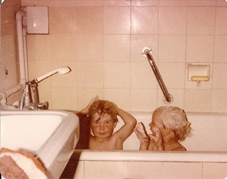 Neal & Byron in the tub