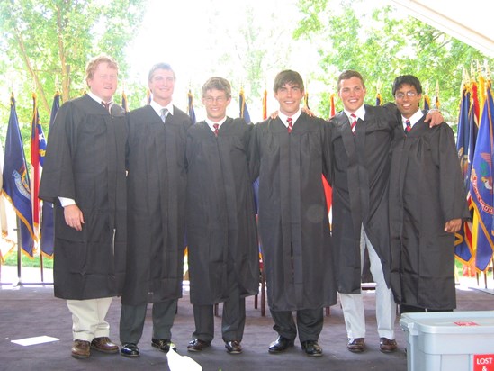 Some of Jay's college friends at graduation -- May 2007