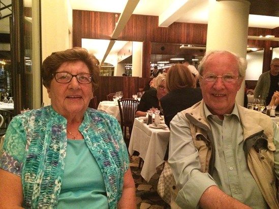 Ray with his sister Maureen during his recent trip to Canada in 2017