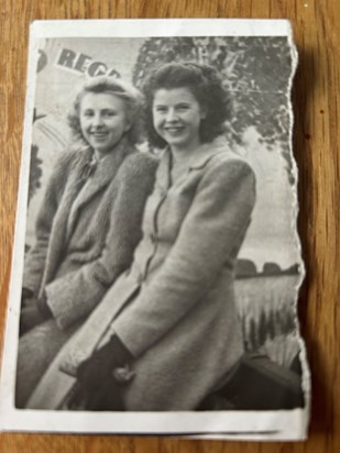 Mum and Audrey in 1946.