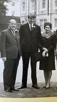 Bob, aged 19 with his Dad Sidney and Mum Ivy.