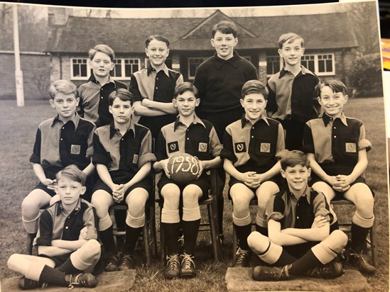Aged 13. Back row second from left. Boarding school