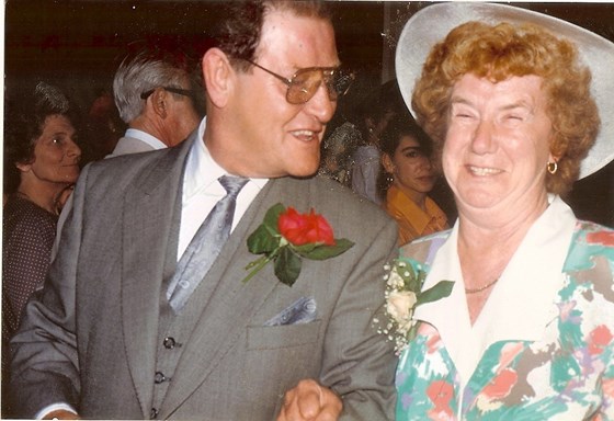 Joyce & Roy at Jane & Bob's wedding 1990
