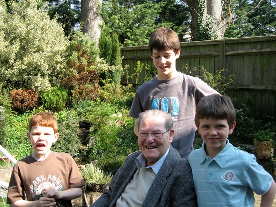 Roy with his Grandson's Robert, James and Ben 