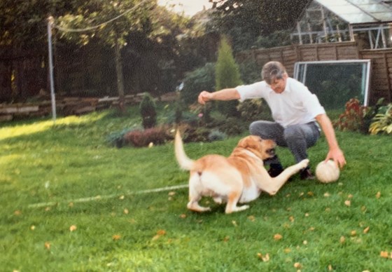 Dad and Ben playing