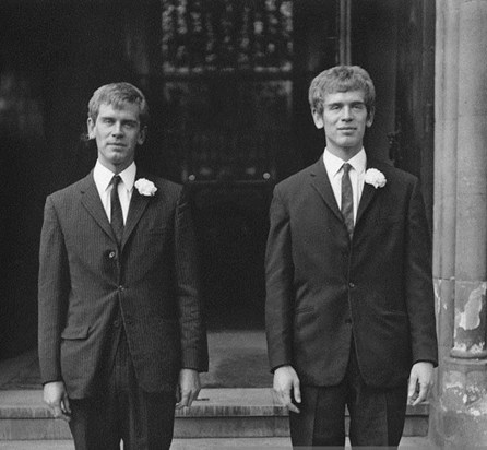 The twin brothers Michael and Anthony Aris, 1970.