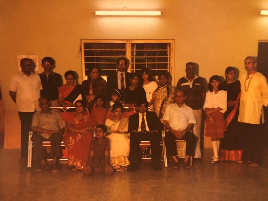 Abbaraju siblings and children at the wedding of Mohan and Saritha, October 1983