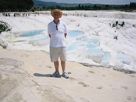 Peter at Pamukkale  in Turkey May 2009  Our  very last holiday together. 