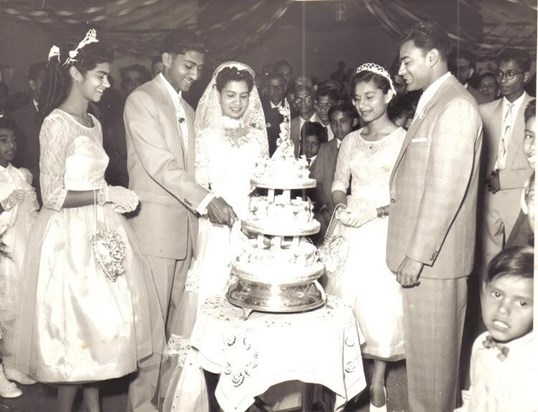 Our Wedding Day, with Betty, Flavia and Max DaCosta