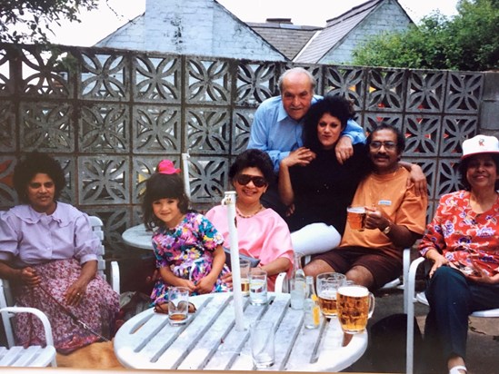 With cousin Dot’s family & Phyllis 1991