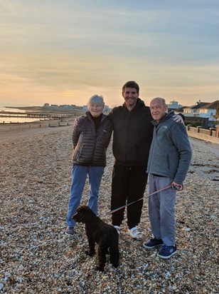 Sea air and sunset on Felpham beach