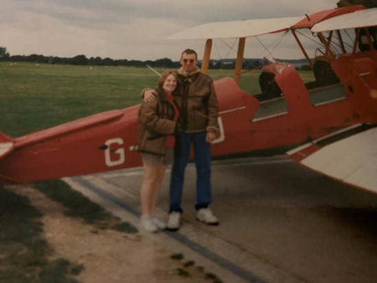 Naomi was working for Mithrill at Goodwood. She scrubbed that Tiger Moth Plane to get a discount for my first flight. 