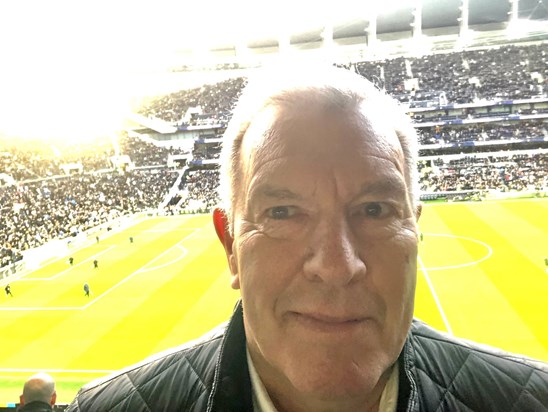 At Spurs in February this year celebrating a win over Man City - a super day 